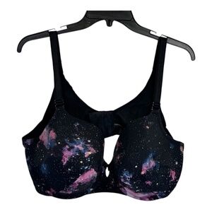 Torrid Curve Womens Bra Size 44DD Astral Black Pink Underwire Plunge